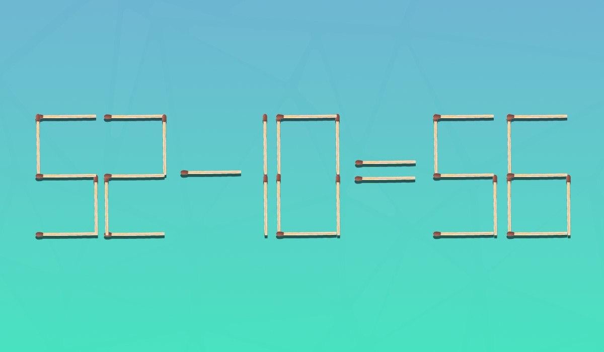 Πολύ δύσκολος γρίφος: πρέπει να μετακινήσετε μόνο 2 σπίρτα για να κάνετε την ισότητα σωστή.