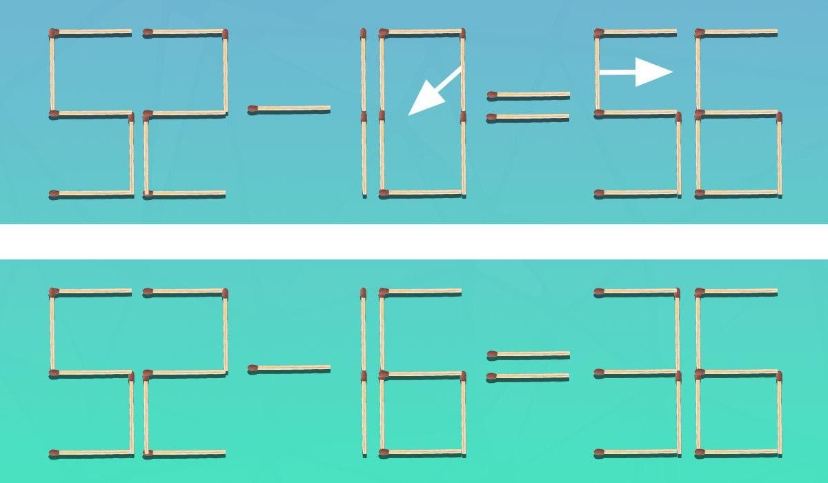 Ένας πολύ δύσκολος γρίφος: πρέπει να μετακινήσετε μόνο 2 σπίρτα για να κάνετε την ισότητα σωστή.