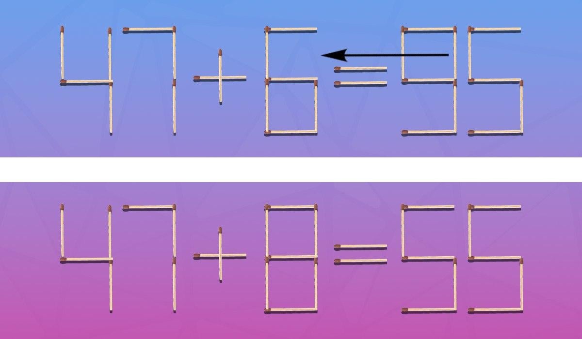 Ποιο σπίρτο πρέπει να αναδιαταχθεί για να γίνει σωστή η εξίσωση: ένας γρίφος για ιδιοφυΐες