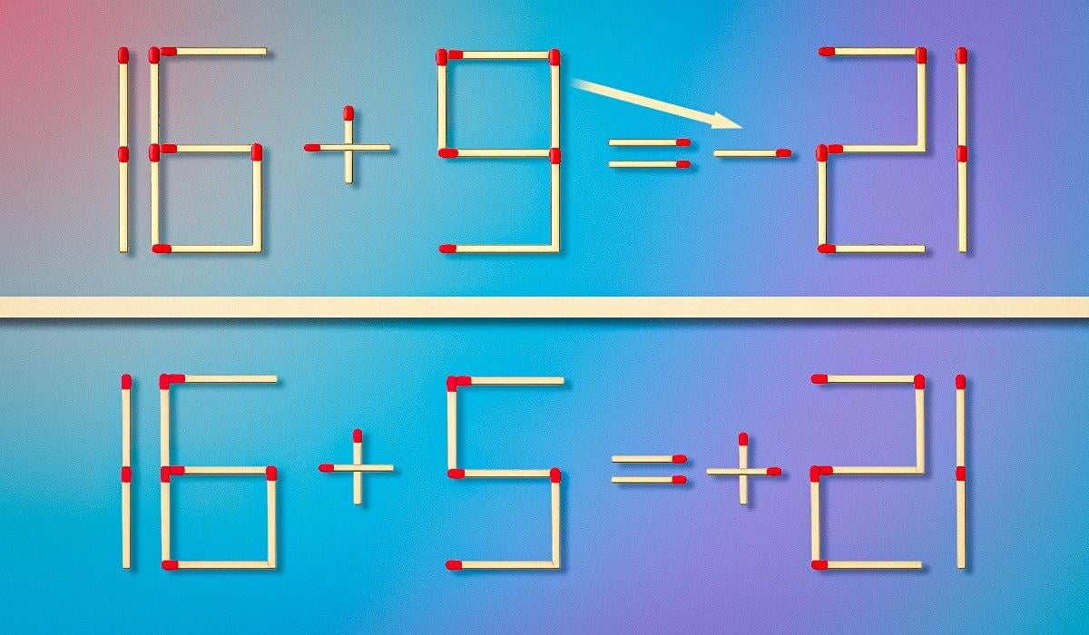 Ποιο σπίρτο πρέπει να σύρετε για να διορθώσετε την ισότητα: ένα γρήγορο τεστ για να ελέγξετε το IQ
